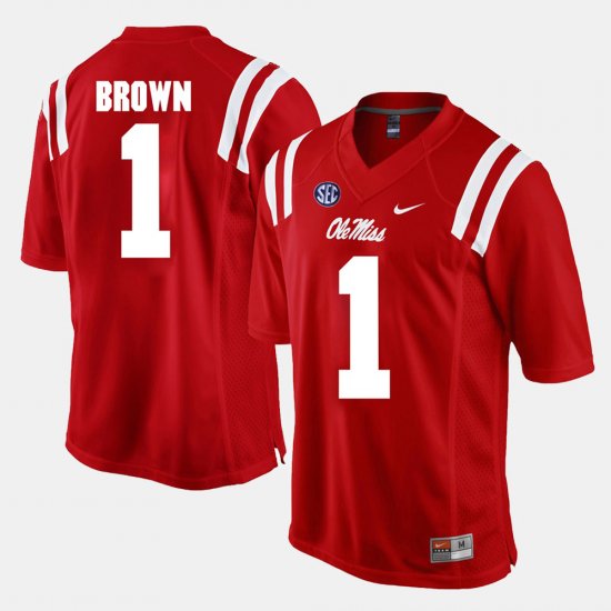 #1 A.J. Brown Alumni Football Game Rebels Mens Red Jersey 881500-814