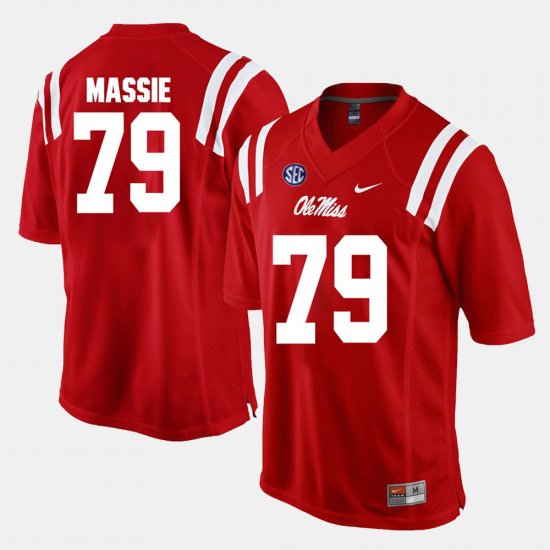 #79 Bobby Massie Alumni Football Game Ole Miss Mens Red Jersey 723051-331