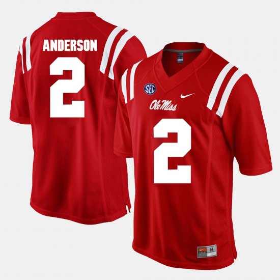 #2 Deontay Anderson Alumni Football Game Ole Miss Men\'s Red Jersey 660571-135