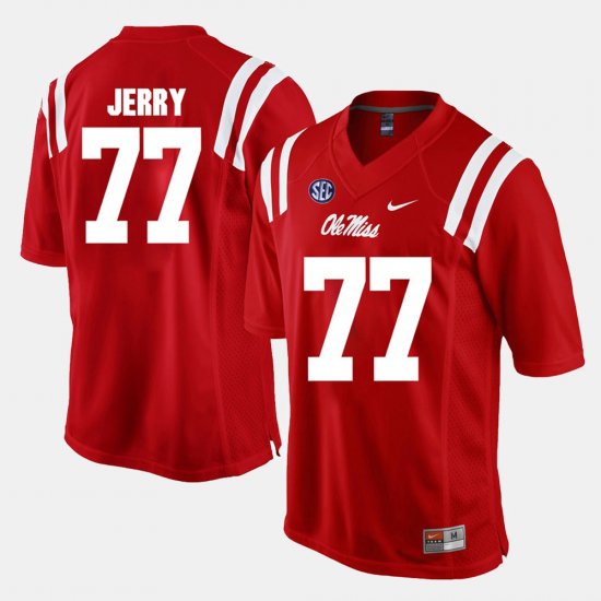 #77 John Jerry Alumni Football Game Rebels Men\'s Red Jersey 261083-269