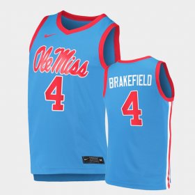 #4 Jaemyn Brakefield College Basketball Rebels 2021 transfer Replica Men Blue Jersey 175235-438