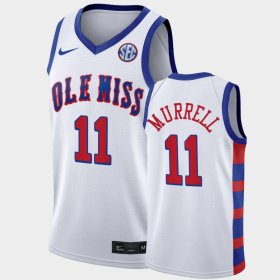 #11 Matthew Murrell 20th Anniversary Ole Miss 2021 Throwback Men's White Jersey 655017-605