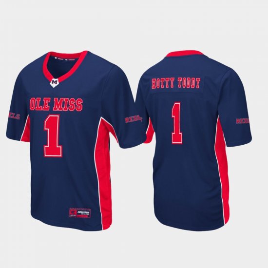 #1 Max Power Ole Miss Football Men\'s Navy Jersey 176622-602