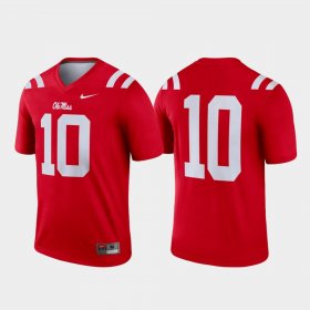 #10 Legend Ole Miss College Football Men's Red Jersey 928454-768