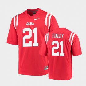 #21 A.J. Finley College Football Ole Miss Game Men's Red Jersey 854257-519