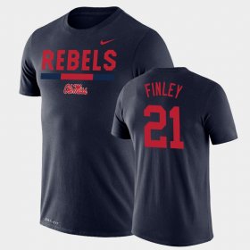 #21 A.J. Finley Team DNA Rebels Legend Performance Mens Navy T-Shirt 376734-730