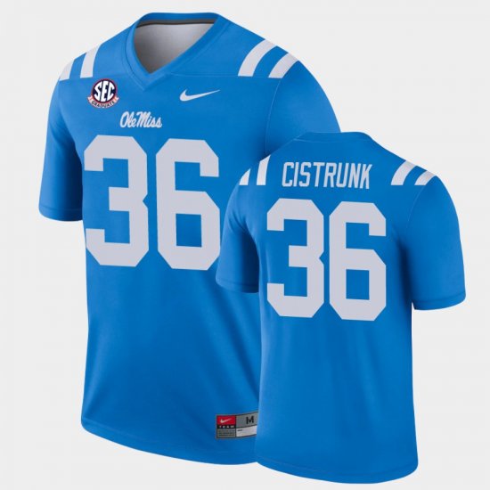 #36 Ashanti Cistrunk College Football Ole Miss Alternate Legend Mens Blue Jersey 279781-170