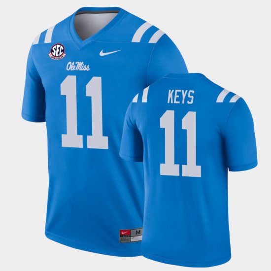 #11 Austin Keys College Football University of Mississippi Alternate Legend Mens Blue Jersey 371019-147