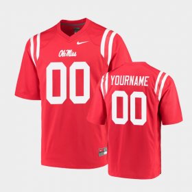 #00 Custom College Football Rebels Game Men's Red Jersey 640230-547