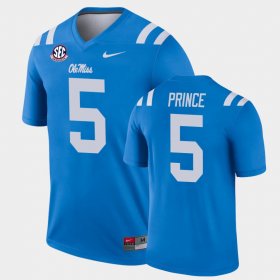 #5 Deantre Prince College Football Rebels Alternate Legend Men's Blue Jersey 375441-358