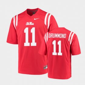 #11 Dontario Drummond College Football Ole Miss Game Men's Red Jersey 481914-625