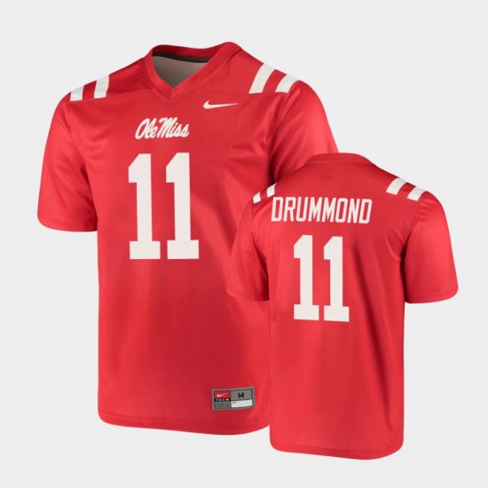 #11 Dontario Drummond Legend Ole Miss Football Mens Red Jersey 118420-450