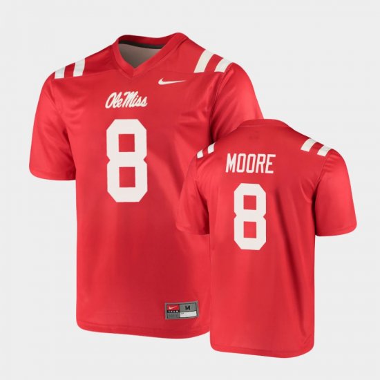 #8 Elijah Moore Legend Ole Miss Football Men\'s Red Jersey 750064-938