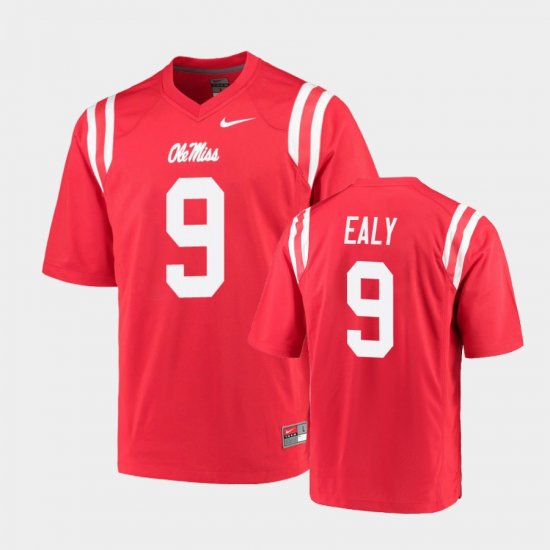 #9 Jerrion Ealy College Football Ole Miss Game Men Red Jersey 731224-482