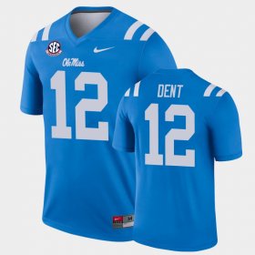 #12 Kinkead Dent College Football Rebels Alternate Legend Men Blue Jersey 929642-322