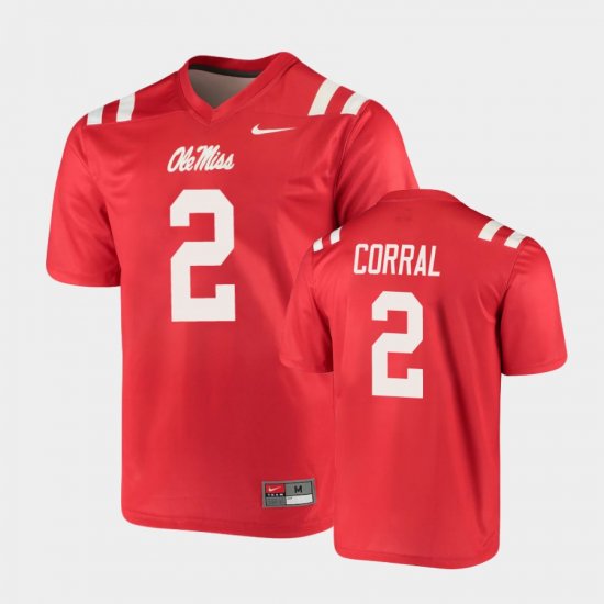 #2 Matt Corral Legend Rebels Football Men Red Jersey 307443-169