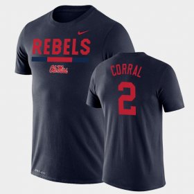 #2 Matt Corral Team DNA Ole Miss Legend Performance Men's Navy T-Shirt 499200-605