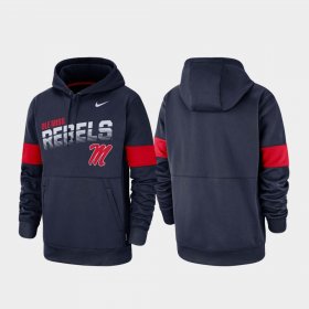 Performance Ole Miss Pullover Mens Navy Hoodie 418982-839