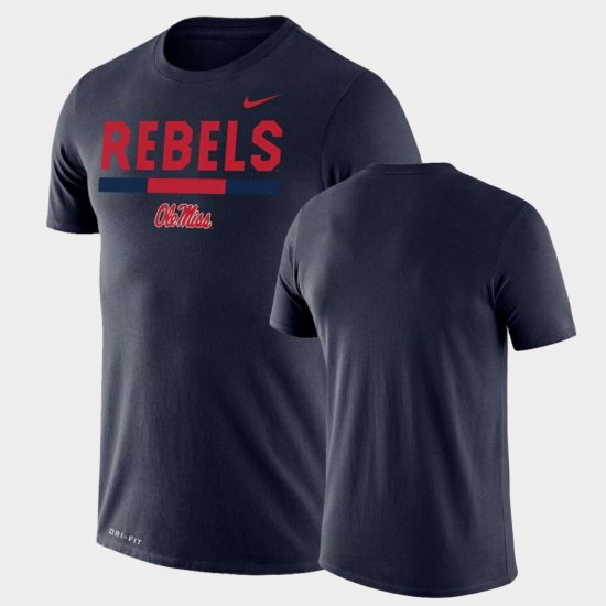 Team DNA Ole Miss Rebels Legend Performance Men Navy T-Shirt 971910-995