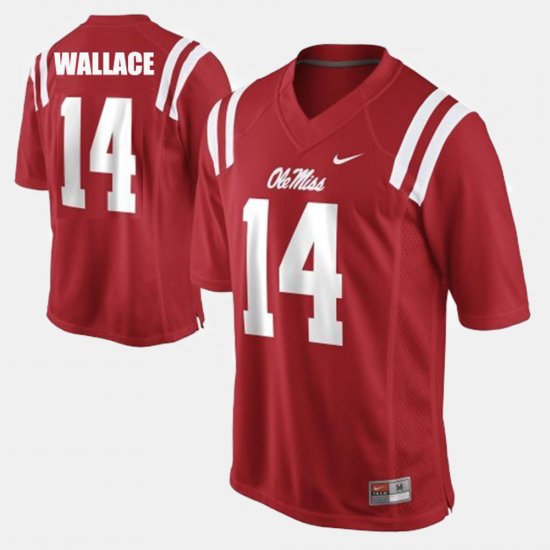 #14 Bo Wallace College Football Rebels Men Red Jersey 654541-121