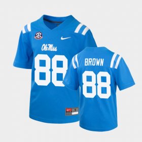 #88 Bralon Brown College Football University of Mississippi Mens Powder Blue Jersey 372612-276