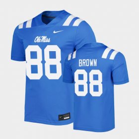 #88 Bralon Brown Untouchable University of Mississippi Men Blue Jersey 583799-414