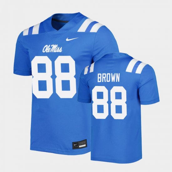 #88 Bralon Brown Untouchable University of Mississippi Men Blue Jersey 583799-414