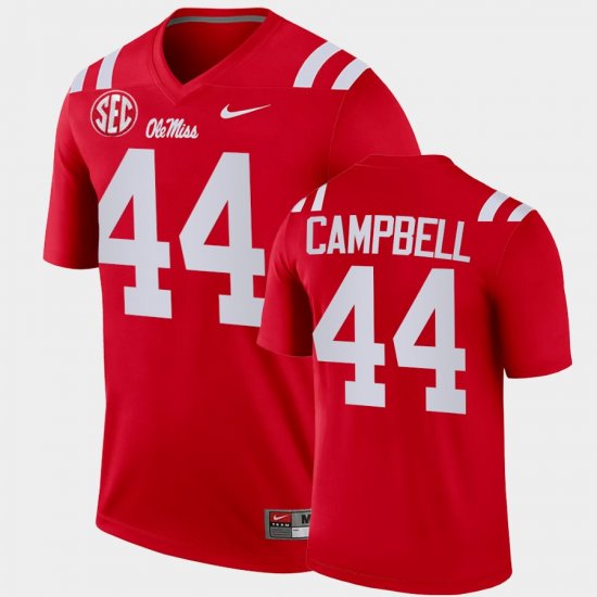 #44 Chance Campbell College Football Ole Miss Rebels Legend Mens Red Jersey 481766-360