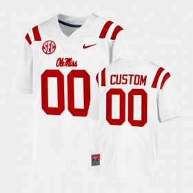 #00 Custom College Football Rebels Game Men White Jersey 302479-329