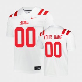 #00 Custom Untouchable Ole Miss Men's White Jersey 718483-678