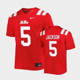 #5 Dannis Jackson Untouchable Ole Miss Men's Red Jersey 902172-599