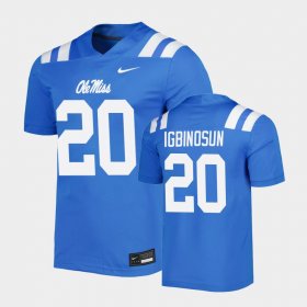 #20 Davison Igbinosun Untouchable University of Mississippi Men's Blue Jersey 734241-145