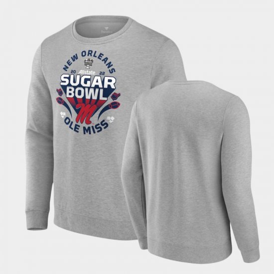 College Football Ole Miss Rebels 2022 Sugar Bowl Whistle Sweatshirt Mens Gray T-Shirt 941160-463