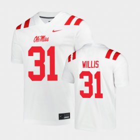 #31 Jaron Willis Untouchable Ole Miss Men's White Jersey 988733-421