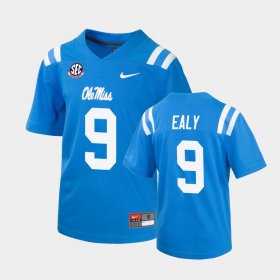 #9 Jerrion Ealy College Football Ole Miss Men Powder Blue Jersey 558221-956