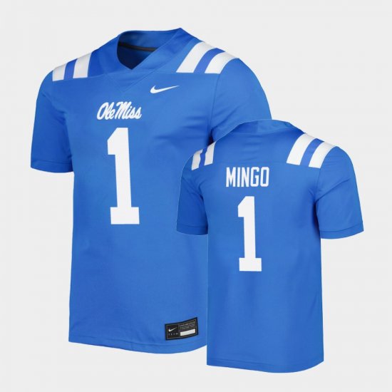 #1 Jonathan Mingo Untouchable Ole Miss Men\'s Blue Jersey 492898-481