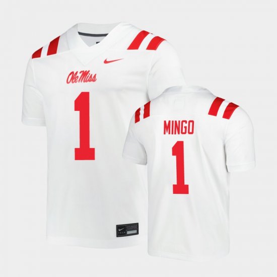 #1 Jonathan Mingo Untouchable Ole Miss Men\'s White Jersey 993868-625