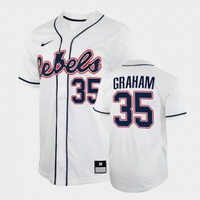 #35 Kevin Graham College Baseball University of Mississippi 2022 Mens White Jersey 426925-335