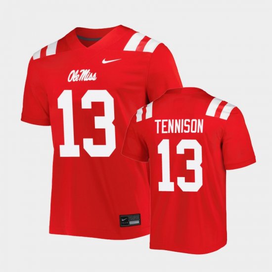 #13 Ladarius Tennison Untouchable Rebels Men Red Jersey 792041-150