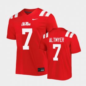 #7 Luke Altmyer Untouchable University of Mississippi Men's Red Jersey 348906-544