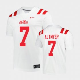 #7 Luke Altmyer Untouchable Ole Miss Men's White Jersey 572209-326