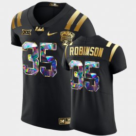 #35 Mark Robinson College Football Rebels 2022 Sugar Bowl Golden Diamond Edition Mens Black Jersey 422973-967