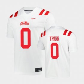 #0 Michael Trigg Untouchable Ole Miss Men White Jersey 468089-191