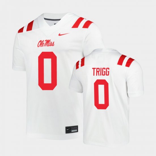 #0 Michael Trigg Untouchable Ole Miss Men White Jersey 468089-191