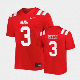 #3 Otis Reese Untouchable University of Mississippi Men Red Jersey 583575-749