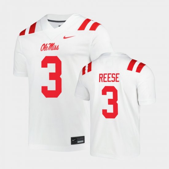 #3 Otis Reese Untouchable University of Mississippi Mens White Jersey 660463-400