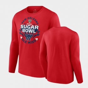 College Football Ole Miss 2022 Sugar Bowl Whistle Long Sleeve Mens Red T-Shirt 854076-231