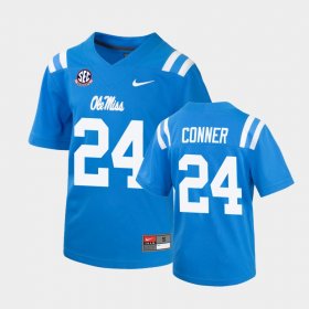 #24 Snoop Conner College Football Ole Miss Rebels Men's Powder Blue Jersey 307019-491