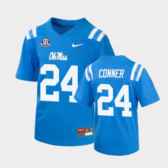 #24 Snoop Conner College Football Ole Miss Rebels Men\'s Powder Blue Jersey 307019-491