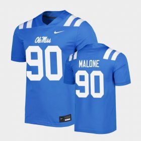 #90 Tywone Malone Untouchable University of Mississippi Mens Blue Jersey 541130-134